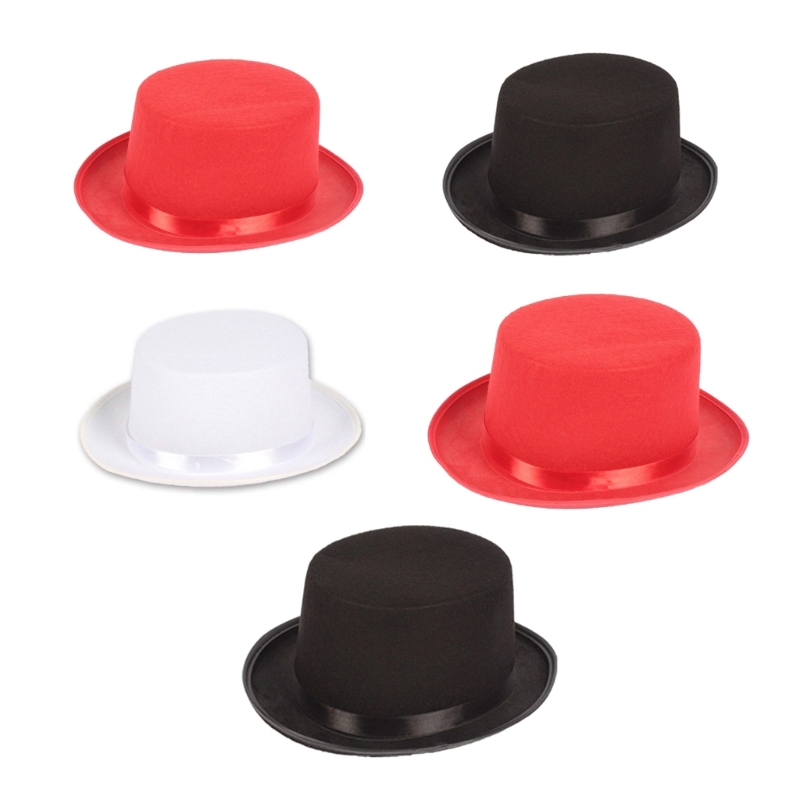Chapeau haut de forme pour adulte/enfant cylindre chapeau magicien chapelier fou Costume de fête Fedora chapeau de magicien pour