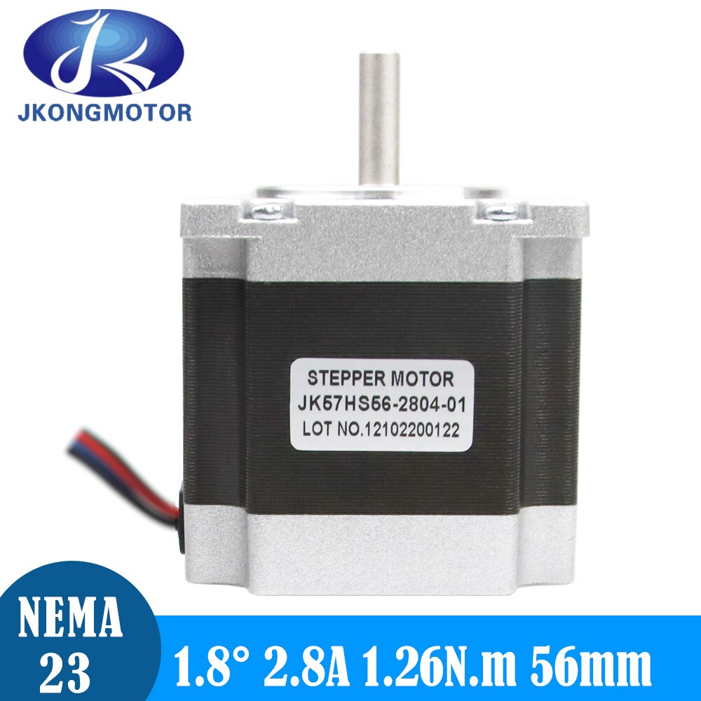 Jkongmotor – moteur pas à pas Nema 23, 1,26 nm, 4 têtes, 2,8 a, 57, pour imprimante 3D, fraiseuse de gravure CNC