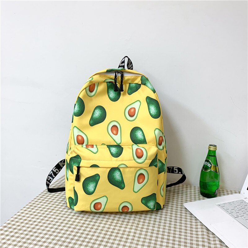 Avocado Canvas College Rugzak, Reistas, Waterdichte Laptop Tas, Outdoor Patchwork Tas: yellow