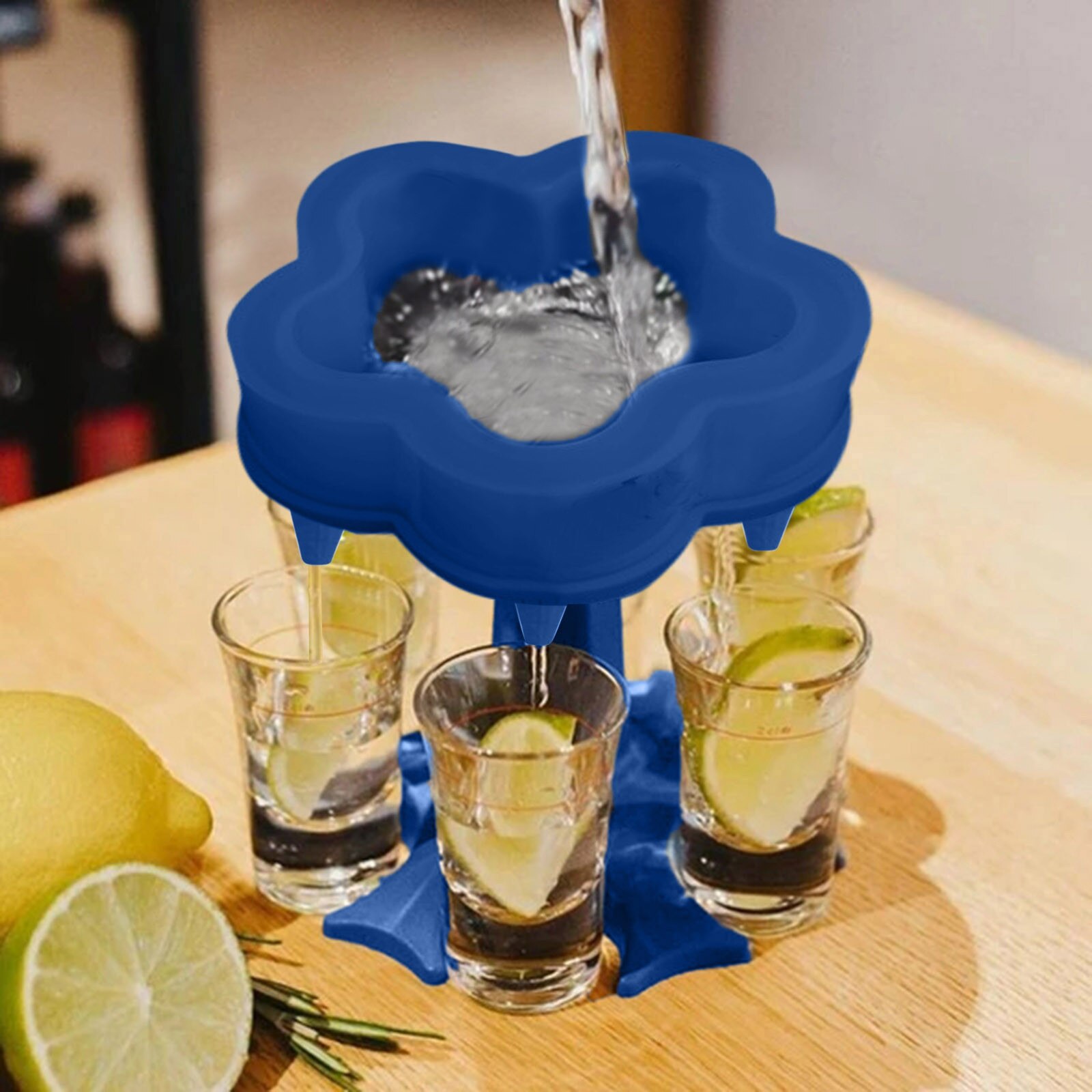 5 Shot Bar Glass Dispenser And Holder -dispenser For Filling Liquids Shots Dispenser For Holidays, Parties Bars, And Home Bar