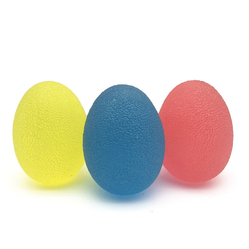 3 stk afspændingsbold håndstressbolde træningspresse æg-form hånd finger og greb styrkende terapibold: Default Title