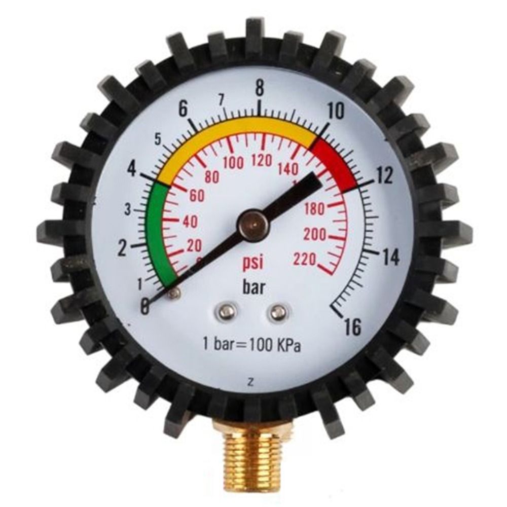 0-250PSI Digital Tire Pressure Gauge Precision Electronic Short Pressure Measuring Valve LED Light Portable: BROWN