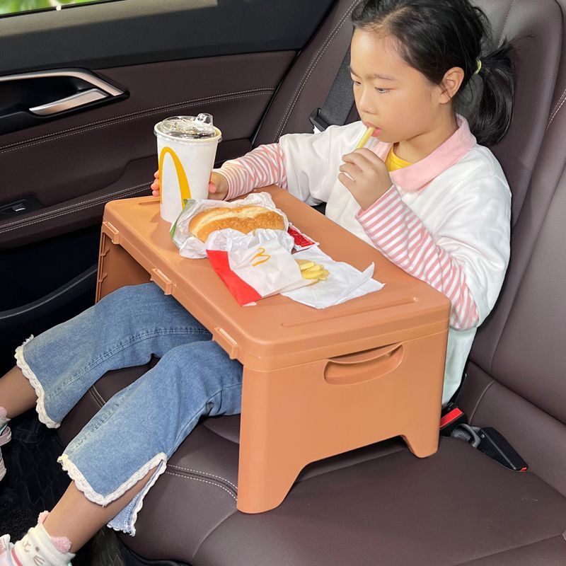 1PC Op de auto gemonteerd klein tafelbord, draagbaar, opvouwbare eettafel voor eenvoudig opbergen, ruimtebesparende tafel voor studentenflat