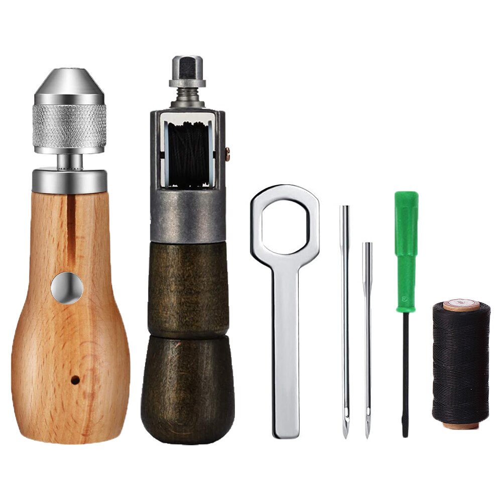 Leather Sewing Awl Thread Kit DIY Manual Sewing Machine Speedy Stitcher Leather Craft Stitching Shoemaker Canvas Repair Tool