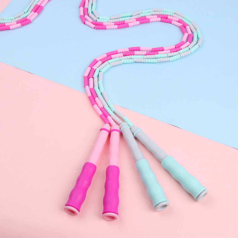Adjustable Body Building Gym PVC Tangle-Free Fitness Equipment Weight Loss Beaded Jump Rope Bamboo Jumping Rope