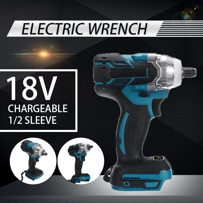 18V Impact Wrench Brushless Cordless Electric 1/2 Socket Wrench Power Tool 520N.m Torque Rechargeable For Makita Battery