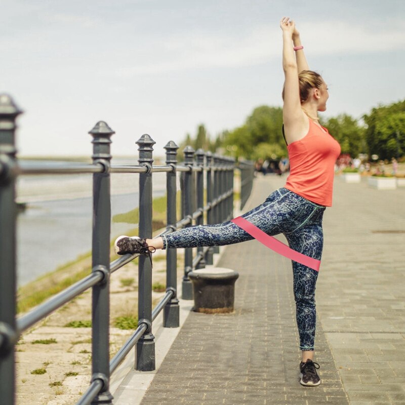 4 stk treningsmotstandsbånd Fitness trening styrke motstandsbånd pilates sport gummi Fitness bånd