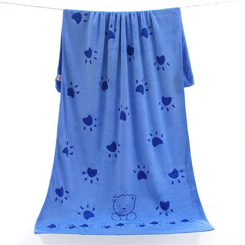 Doux dessin animé chien chat Superfine Fiber serviette de bain rapide sec chiot absorbant cheveux gant de toilette Super grand fournitures multi-fonction