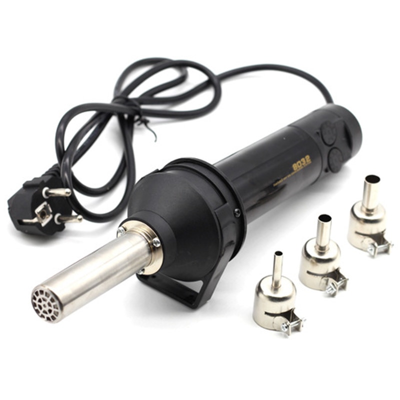220V Portable Bga Rework Solder Station Air Blower Heat Tool 8032 Hand-Held Air Tool 3Pcs Nozzle Eu Plug: Default Title