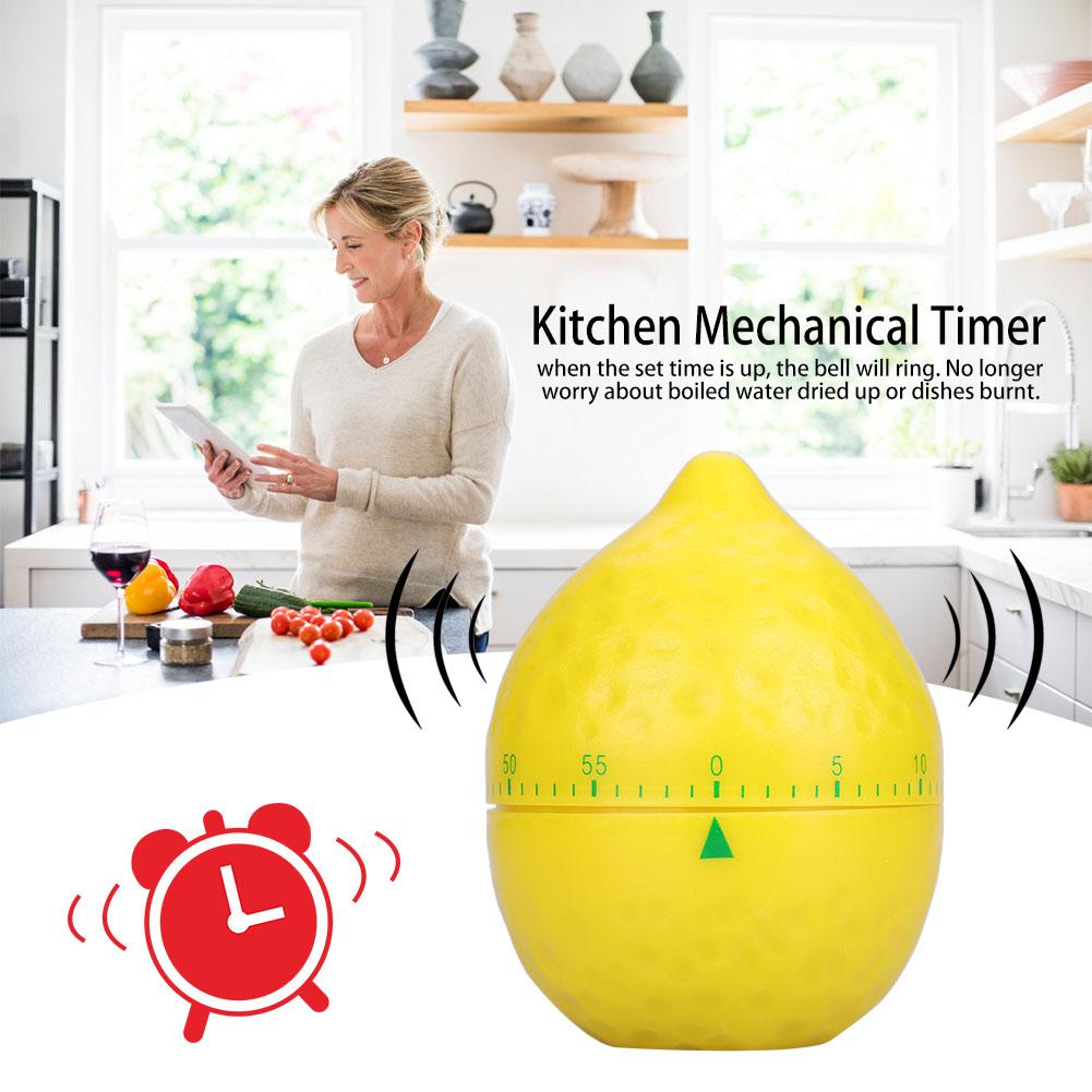 Sød køkken mekanisk timer manuel citron form tællere æggeur til hjemmelavning timing værktøj køkken gadget