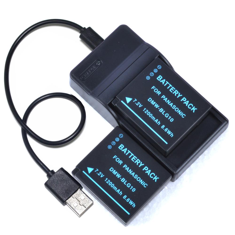 DMW-BLE9PP Battery For Panasonic Lumix DMC-TZ81 TZ80 DMC-TZ101 TZ100 DMC-S6 DMC-LX100 DMC-GX80 DC-TZ202 Camera USB charger: 2battery and charger