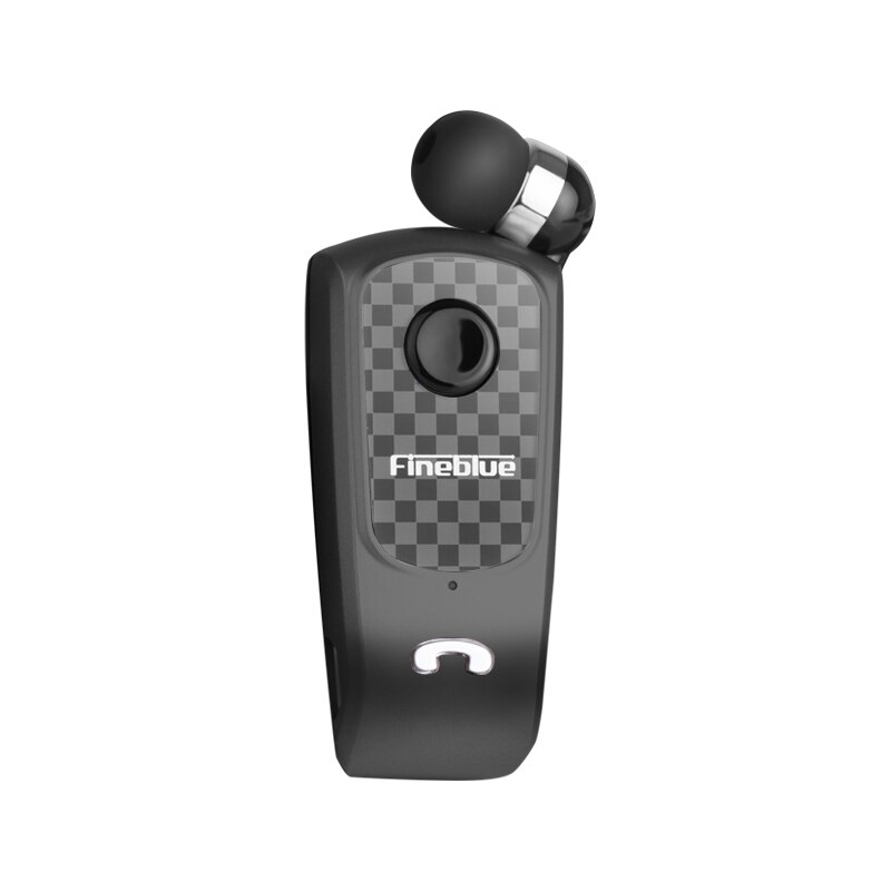 Fineblue Bluetooth F PLUS Mini Wireless Clip-on Bluetooth V5.0 Headset Headphone Hands-free Calls Time 10 hours Came Earphone: Black