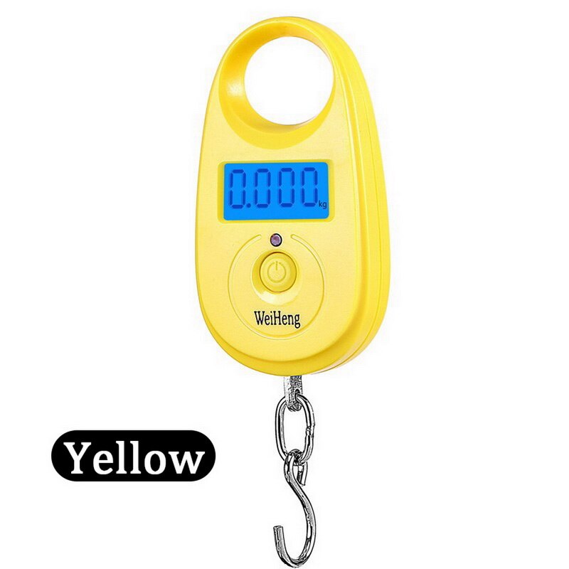 50Kg/110 Lbs électronique Portable LCD Balance numérique Double précision bagages poids balances balances d'équilibre pour crochet suspendu voyage: 25kg yellow