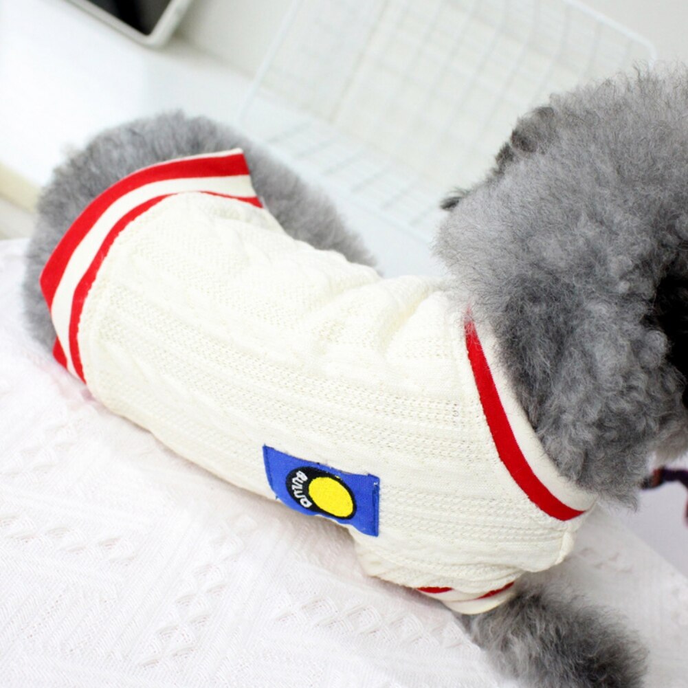 Hond Trui Warme Hondenkleding Gevlochten Coltrui Gebreide Puppy Trui Twisted Touw Gebreide Hond Jumper Jas Voor Honden Katten
