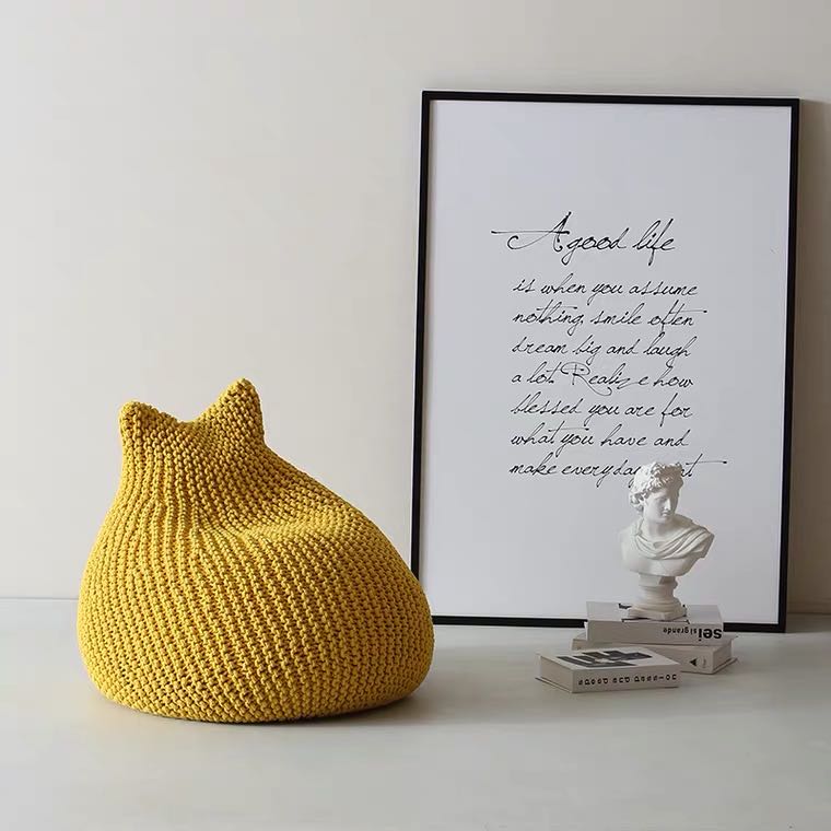 Tricot pouf chaise fait main housse de canapé pour salon ou chambre