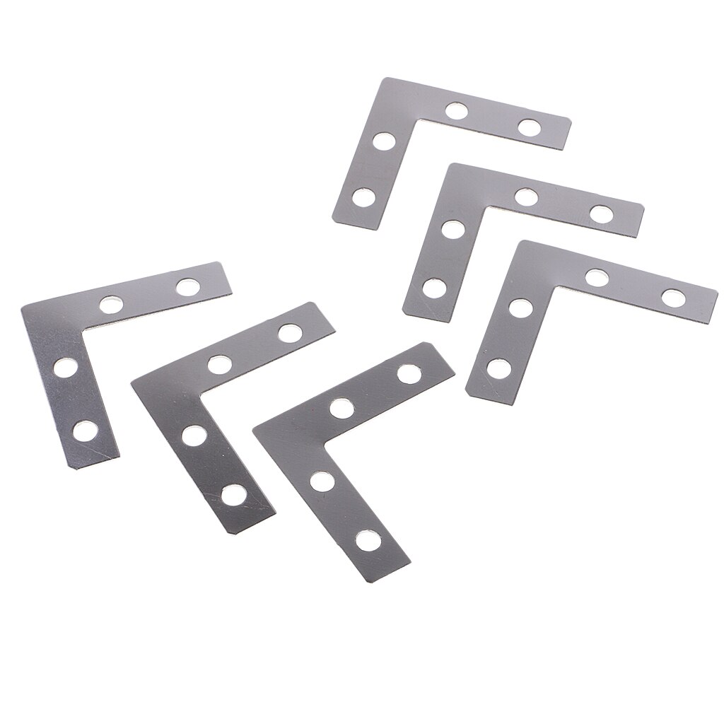 150 Pieces Flat Plate L Shape, 38x38mm, Metal Right Angle Corner Brace Repair Brackets for Photo Picture Frame