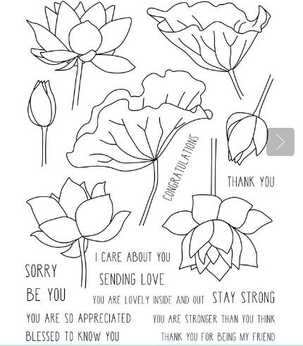Timbre clair en Silicone LOTUS Transparent et joli | Sceau décoratif pour scrapbooking et album photo A1819, diy bricolage