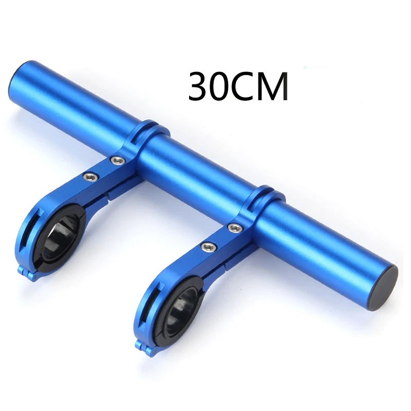 10/20/30cm cykelstyre förlängt fäste mtb strålkastarfäste förlängt styre racer mountainbike styresförlängare pakethållare 250203: Blå