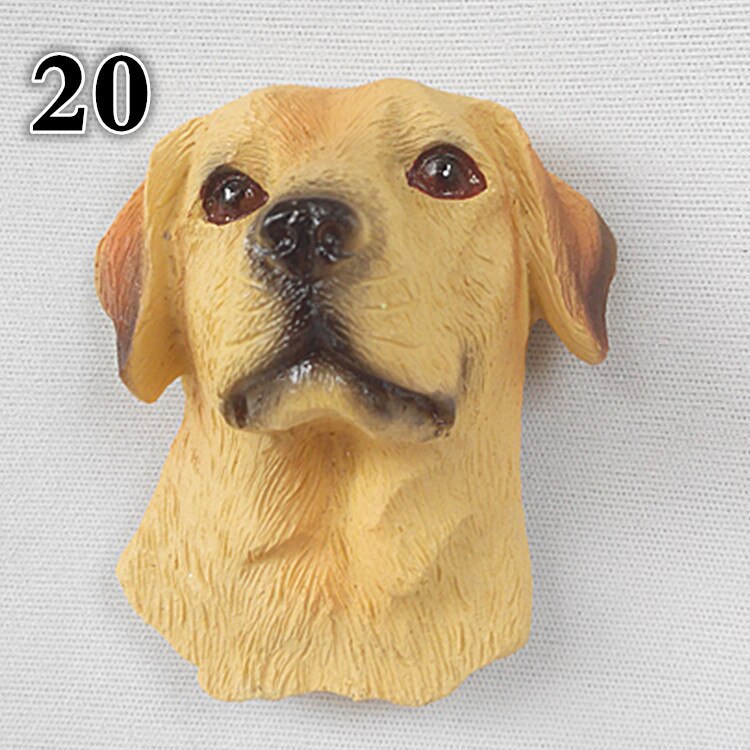 Realistic Pet Dog Fridge Magnets Resin Strong Magnet Refrigerator Stickers Souvenir Cartoon Fridge Sticker Decor: 20