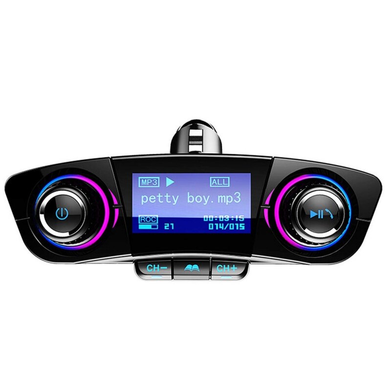 Vention Car Charger - Bluetooth 5.0 FM Transmitter - Dual USB Ports - QC 3.0 Fast Charging: Default Title