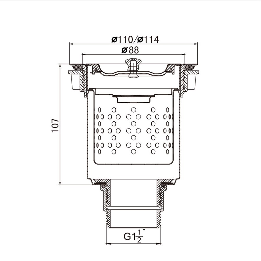 Talea Stainless Steel Basin drainer Sink Drain strainer Kitchen Sink stopper Basket Strainer Sewer Filter Mesh Stopper Waste