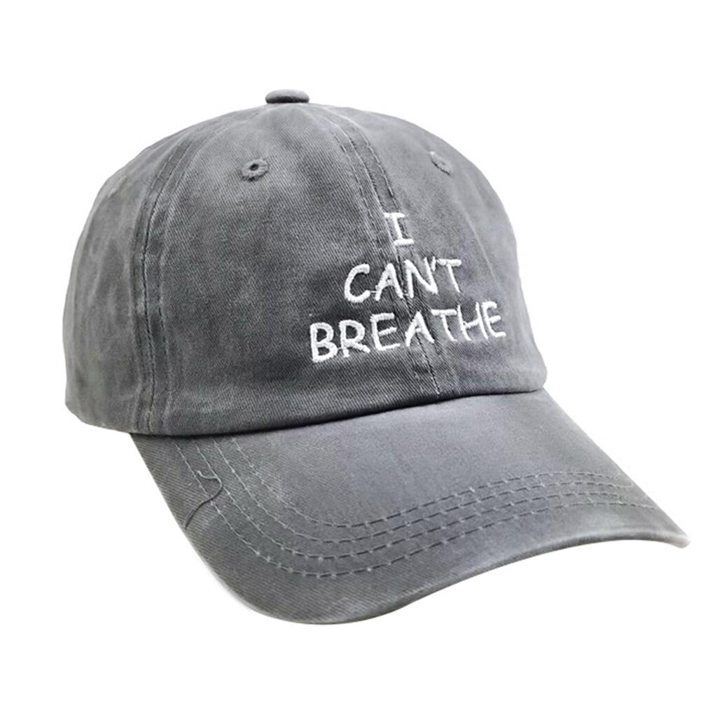 Letter I CAN'T BREATHE Cap Outdoor Baseball Caps For Men women Hats Summer Caps For Adult Sun Hat