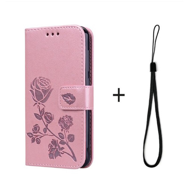 Capa carteira para samsung galaxy a02 SM-A022M a022f couro livro funda capa para samsung a02 a 02 caso do telefone da aleta escudo etui coque: MGH Pink Strap