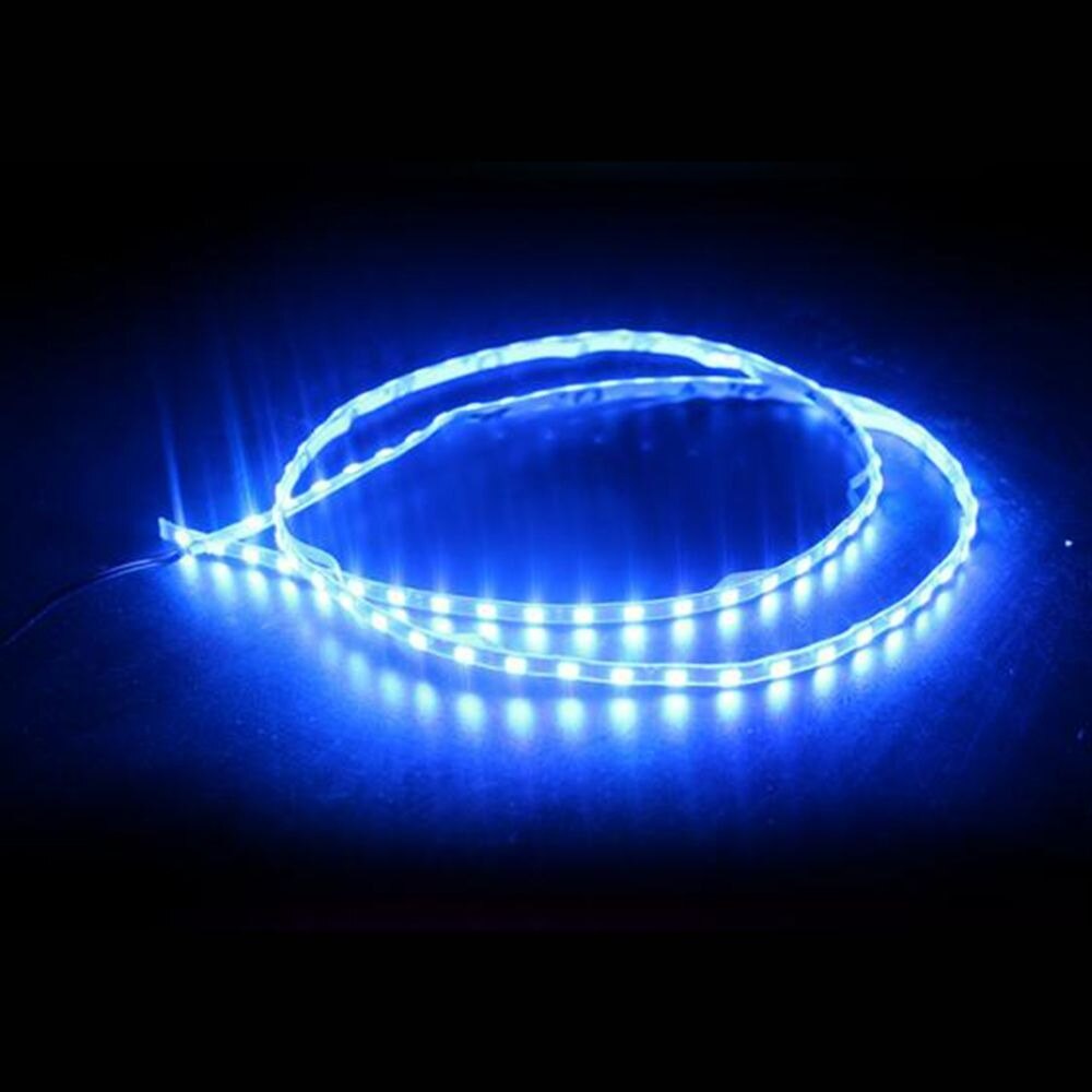 Tira de luces LED Flexible para decoración de coche y motocicleta, tira de luces LED de 45cm, 12V, resistente al agua, decoración del hogar