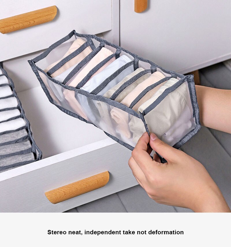 3 sztuk schowek 6/7/11 siatki Organizer na bieliznę i staniki schowek szafa organizator przegroda pudełka składane torba robić przechowywania bielizny