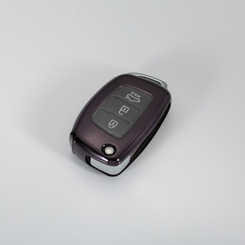 Tpu bilnøkkeldeksel hele deksler tilbehør til hyundai tucson creta  ix25 i10 i20 i30 verna mistra elantra: C-svart
