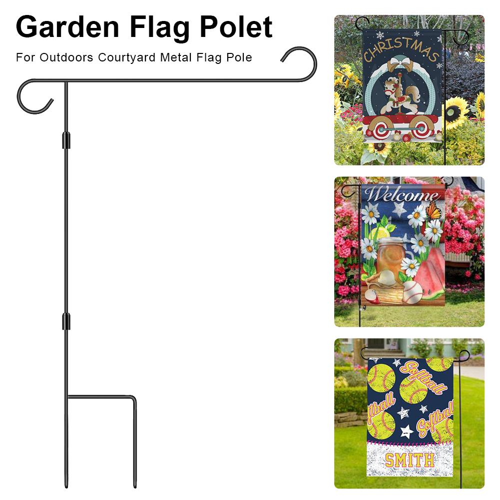 Tuin Vlag Stand Vlaggenmast Weerbestendig Metalen Vlag Houder Tuin Vlag Pole Decoratie Voor Buiten Binnenplaats
