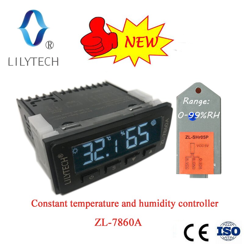 ZL-7860A, Constant temperature and humidity controller, hygrostat thermostat, fixed temperature and fiexed humidity controller: With ZL-SHr05P
