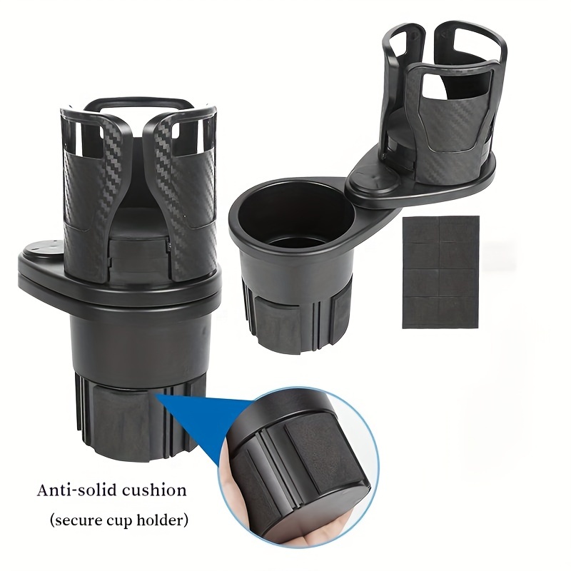 360 Roterende Auto Bekerhouder Multifunctionele 4 In 1 Verstelbare Dubbele Bekerhouder Expander Adapter Auto Cup Mount Mobiele Telefoon Houder