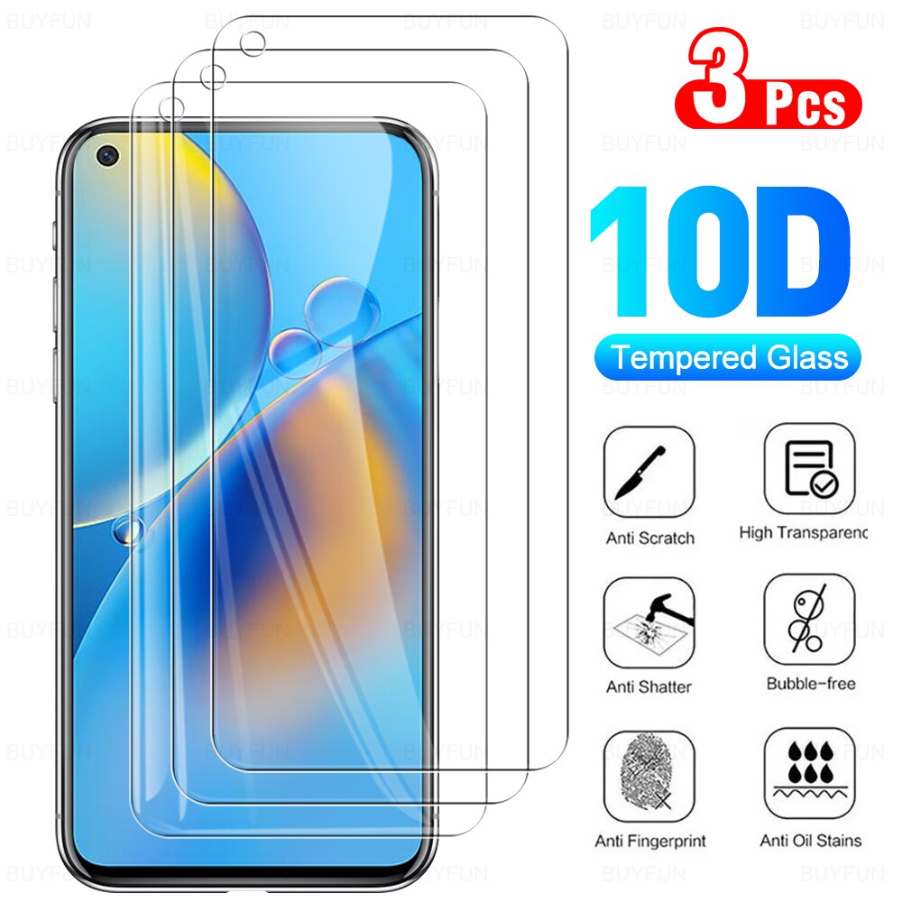 3Pcs Full Cover Protective Glass For OPPO A74 5G Phone Tempered Glass Screen Protector Film For A 74 OPPOA74 6.43&quot; Protection