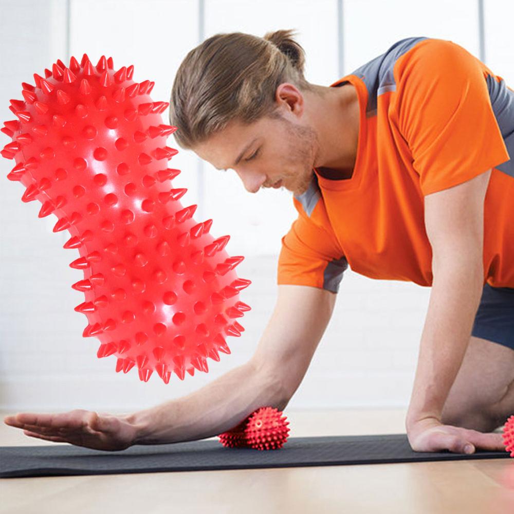 PVC Peanut Massage Ball Spiky Trigger Point Relief Muscle Pain Stress Sensory Ball Therapy Health Care Gym Muscle Relax Apparatu