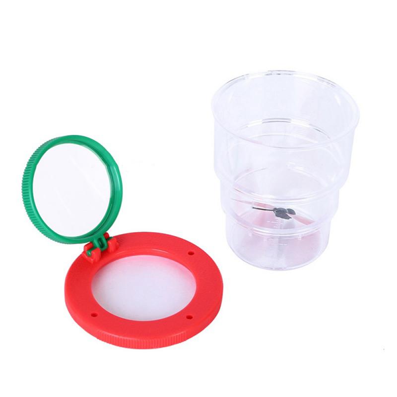 2 Colors Student Multi-function Insect Box 8X Magnifier Magnifying Glass Tri-fold Small Animal Butterfly Observer Science Loupe