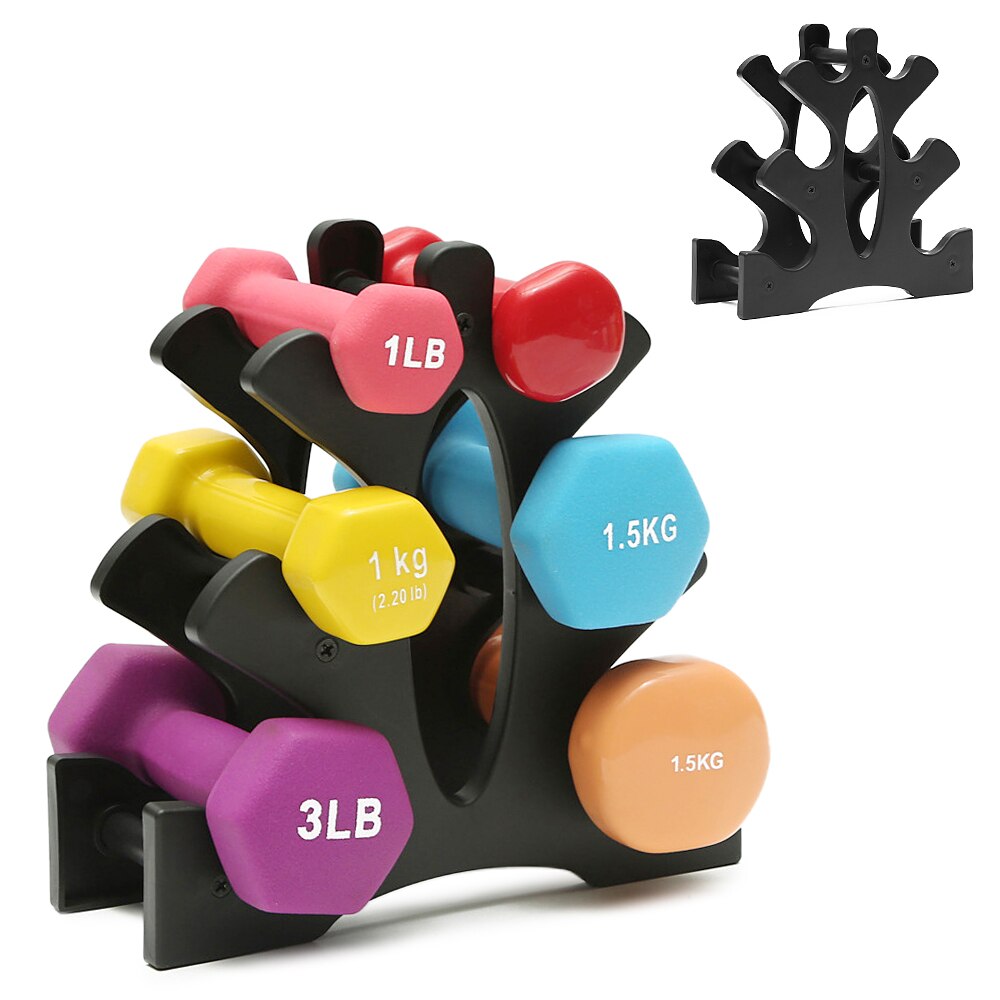 3-Tier Dumbbell Storage Rack Weight Lifting Stand Bracket for Home Gym Multi-layer Hand-Held Dumbbell Exercise Accessories