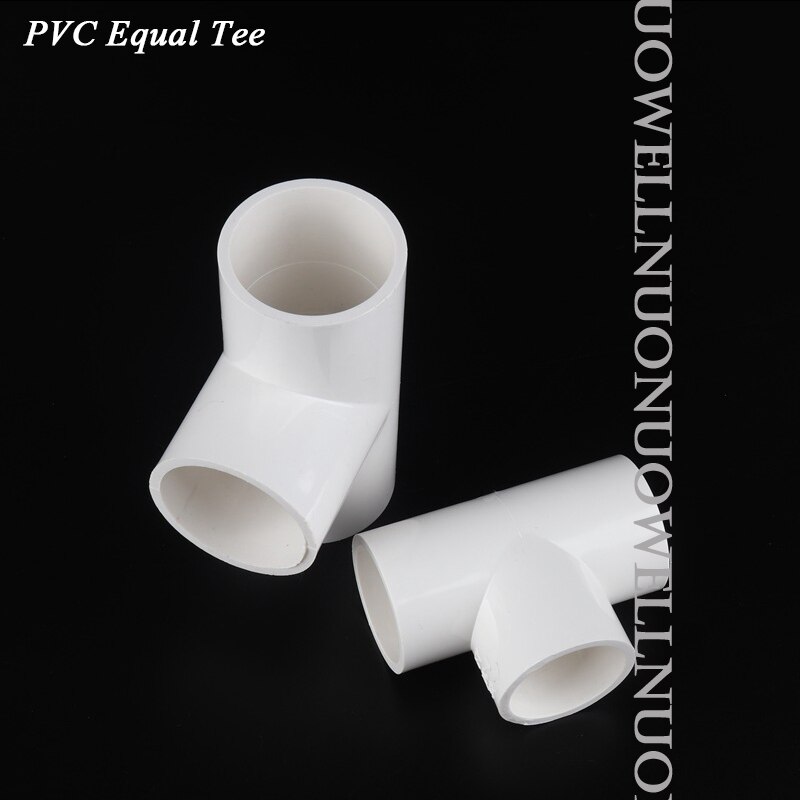2Pcs PVC Pipe Connector 20 25 32 40mm Garden Irrigation Equal tee Three Way Fish Tank Supplies Aquarium Water Pipe Fittings