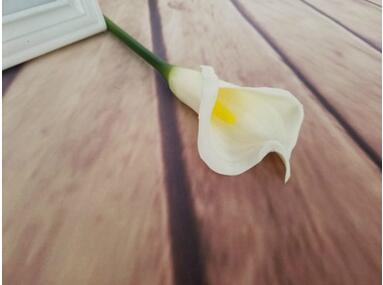 Store 65-95cm high real touch calla pu kunstig blomsterdekoration blomst bryllup valentinsdag: Hvide 65cm