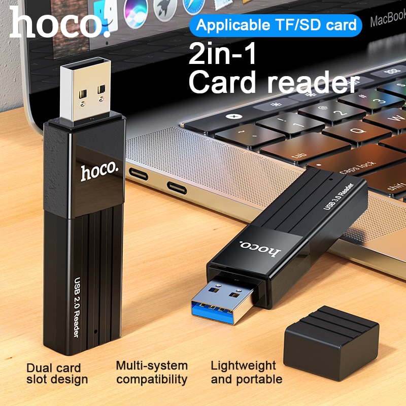 HOCO 2-in-1 OTG SD Card Reader USB 3.0 Card Reader For USB Micro 2.0 Adapter Flash Drive Smart Memory Card Reader usb Cardreader