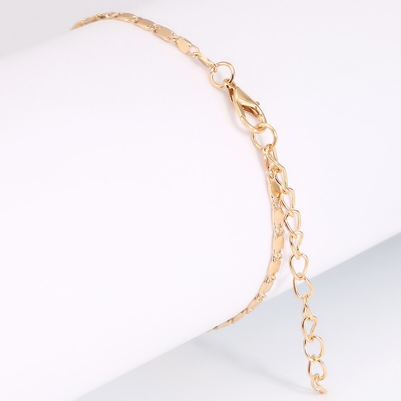 Tobillera con cadena dorada delgada para mujer, pulsera para pierna, joyería para pies, pulseras ajustables para tobillo, accesorios para mujer: gold