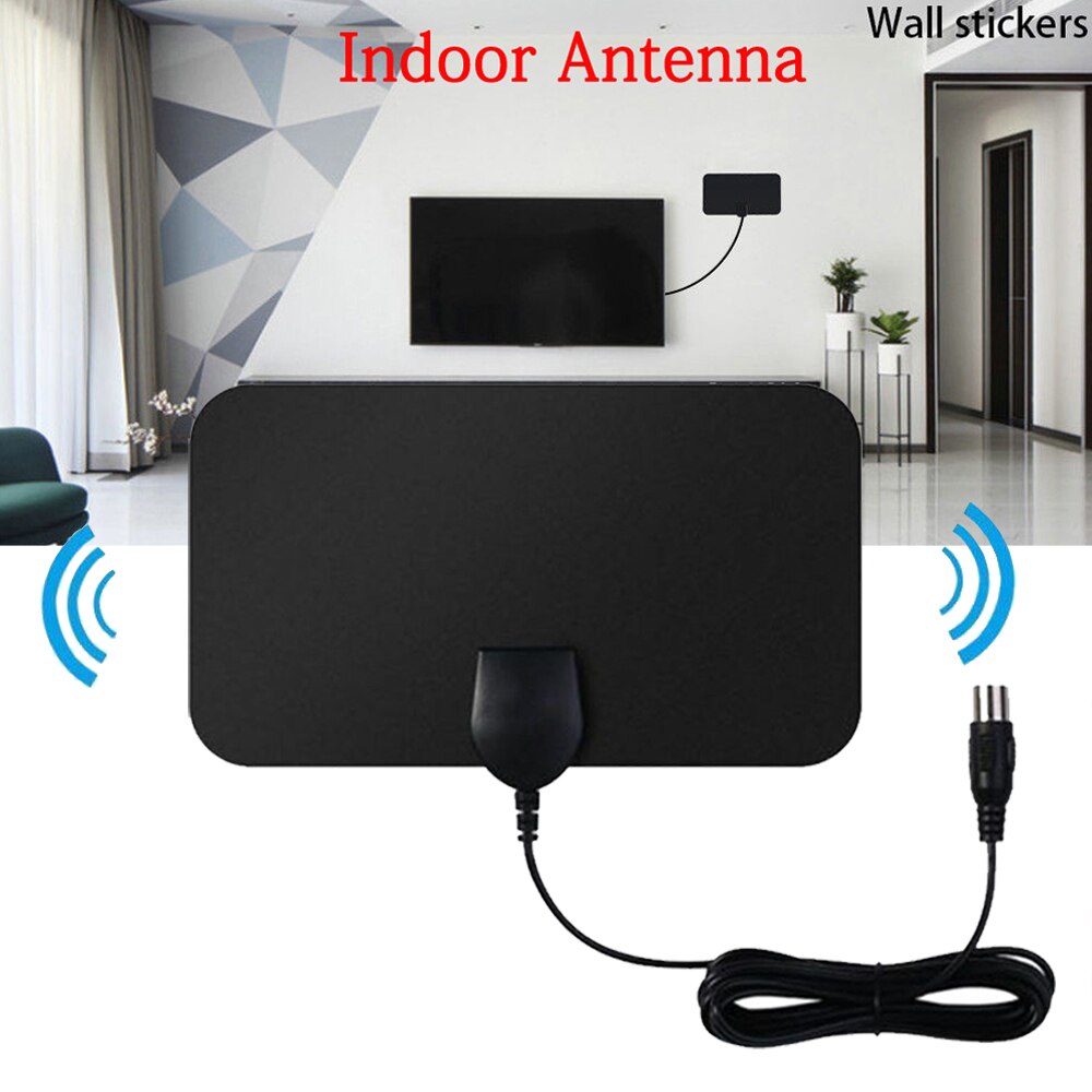 High Gain 25dBi Amplified Flat Indoor Digital HDTV TV Antenna (Aerial)