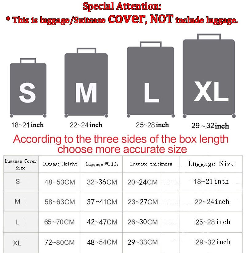 Punk Rock Guitar Rose Skull Suitcase Cover Travel Accessories Elastic Protective Luggage Covers Anti-dust Case Cover 18-32 inch