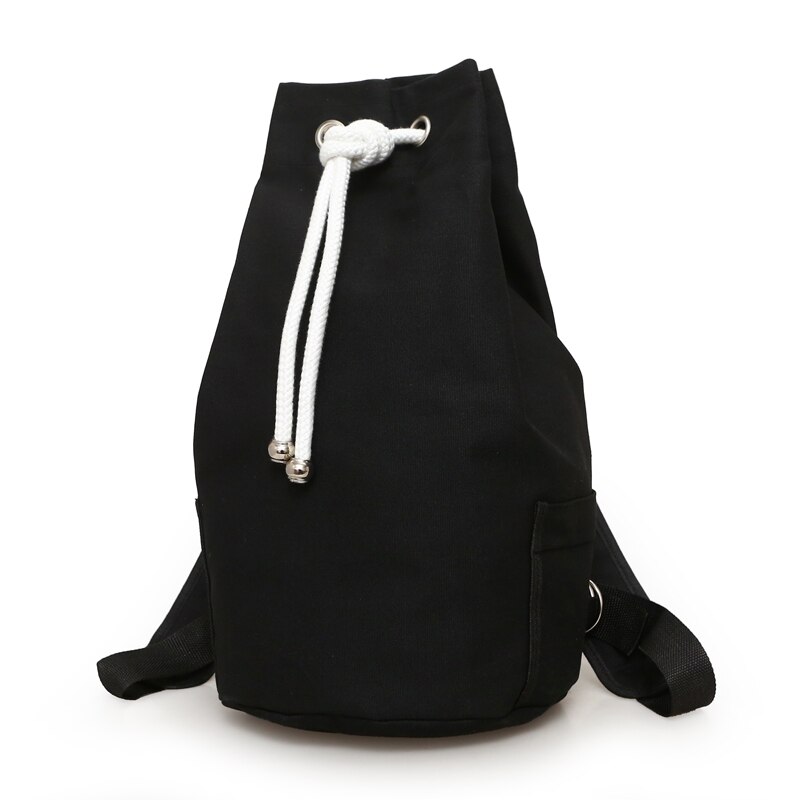 Outdoor Sport Basketball Bag Canvas Large Capacity Bucket Bag Football Balls Pack Black Mens Backpack J761420: Black