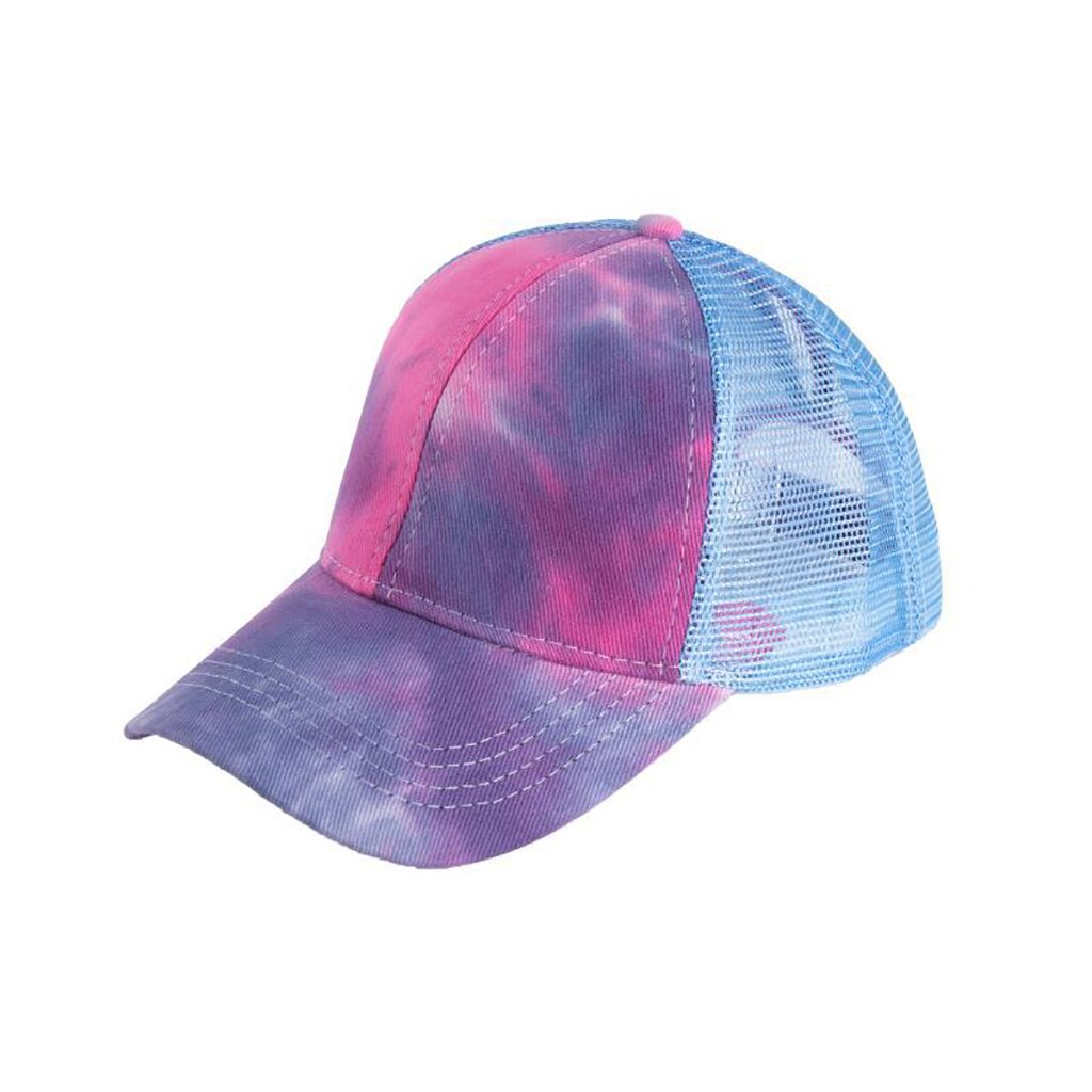 Tie-dye baseballkeps kvinnor baseballhatt andas män kvinnor sommar mesh lastbilshatt hip hop hatt baseballkepsar