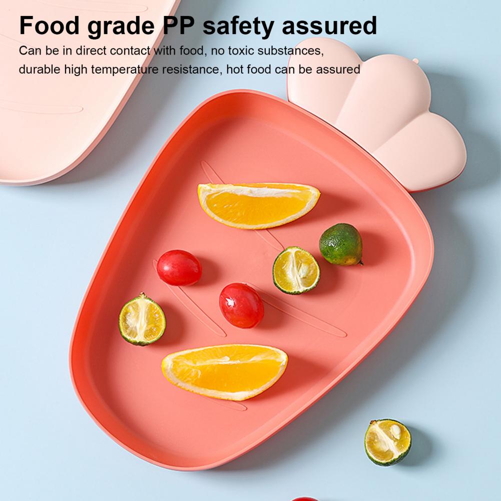 Attractive Dinner Plate Portable Snack Plate Lightweight Anti-wear Practical Food Grade Fruit Plate