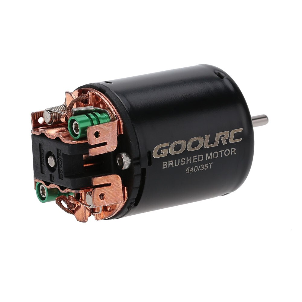 GoolRC Moteur 540 Motor RC Car 1:10 Parts 13T 17T 21T 23T 27T 35T 45T 55T 80T Brushed Motor 60A Brushed ESC for Traxxas 12428: 35T