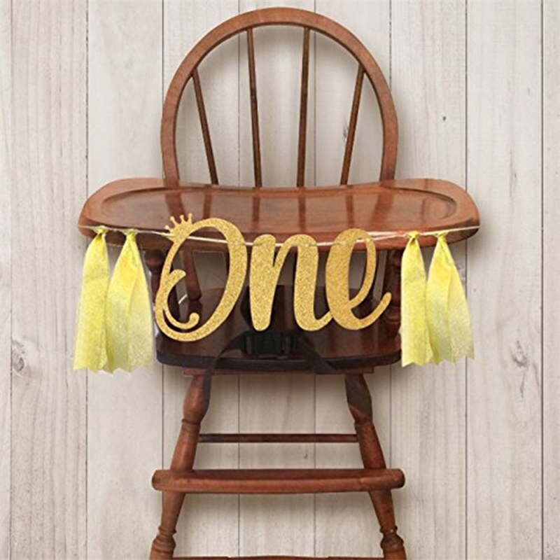 Baby 1st Verjaardag Jongen Meisje Ster Goud 12 Maand Foto Banner Ik Ben Een Photo Booth Banner Mijn Eerste Verjaardag party Decoraties Kids: one