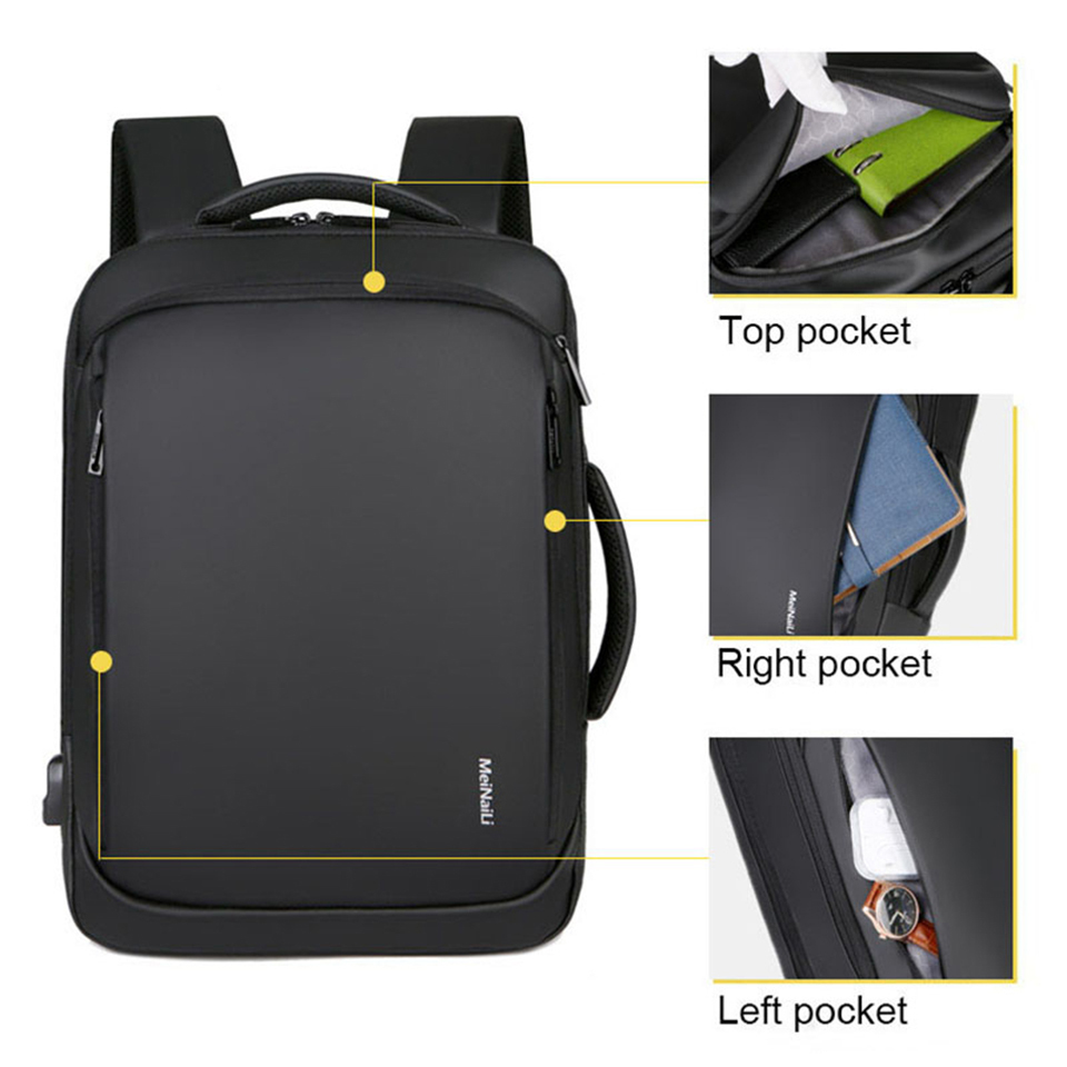 CINESSD Laptop Rucksack Herren Männlichen Rucksäcke Business Notebook Mochila Wasserdicht Zurück Pack USB Lade Taschen Reise Bagpack