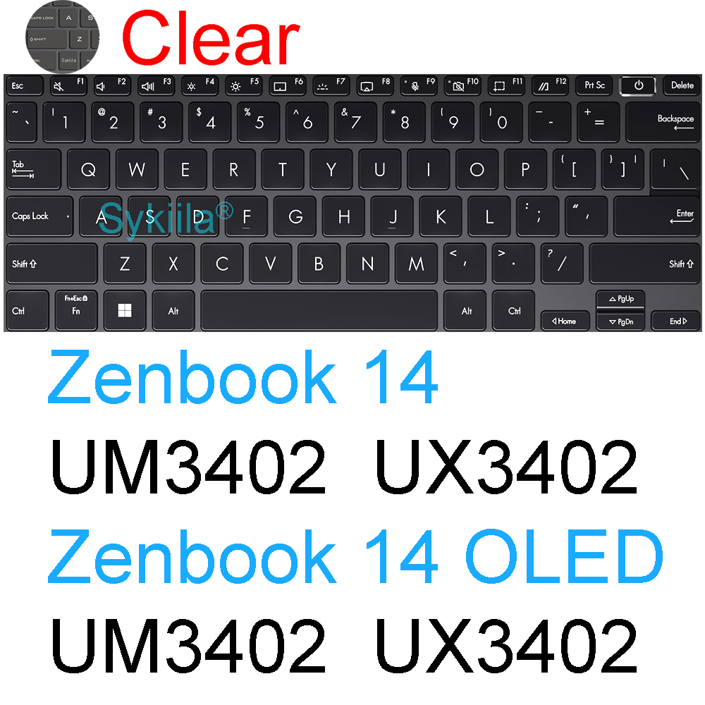 Tastaturabdeckung für ASUS Zenbook 14 OLED kippen Profi UX3406 UX3405 UX3404 hoch3404 UX6404 Q420 UX5401 Silikon-Schutzhülle: Grau